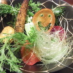 神保町 傳 - 中皿　畑の様子