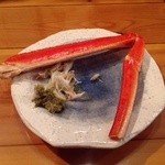 龍寿し - H24.11  サービスのズワイガニ