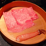 瀬里奈 - ９月１９日の宮崎県産の特選牛リブロースと、アラスカ産の蟹の合い盛りしゃぶしゃぶ・その３です。