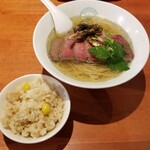 麺屋 六感堂 - 松茸ラーメン＋松茸銀杏ご飯