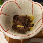 不老ふ死温泉 - 深浦産真鱈の煮たら子と奈良茸の子和え