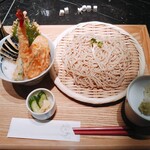 スタンド JAPA SOBA HANAKO - ざる蕎麦と天丼（花子セット）