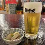 鰓呼吸 - 生ビールとお通し