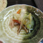 そば打ち幸甚 - 箸休めの松前漬け風