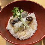 饗 くろ喜 - 「鰯刺身めし（青唐醤油）」300円