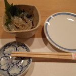 柳鮨 - お手元とお通し