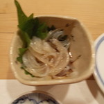 柳鮨 - お通し、白魚の酢の物