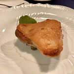 名前のないイタリア料理店 - ○五島列島産しまさざなみ地鶏のインパデッラ・サルサヴェルデ様(2500円)