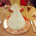 フォーシーズン・ダイニングルーム - 10/15　メニューの後ろにナプキン