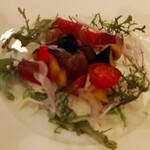 フォーシーズン・ダイニングルーム - 10/15　戻り鰹と彩り野菜マリネ　サラダ仕立て　アップ