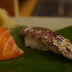 千春鮨 - サーモン、しゃこ