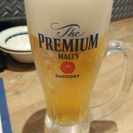 ガブ飲み処 鬼ぞりゴリラ - 生ビールはプレミアム・モルツ390円が99円(税別:以下同)