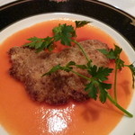 仏蘭西軒 - 【６０００円コース（スズキのマスタードフリット・トマトソース添え）】