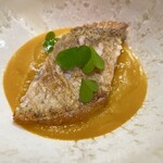 セルサルサーレ - のどぐろ かたばみ かぼちゃの西京味噌風のソース 柚子の香り