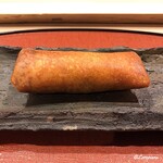 御料理 寺沢 - 菱蟹と香茸の春巻