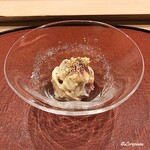 御料理 寺沢 - 栗と無花果の白和え