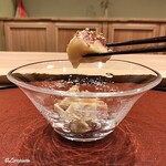 御料理 寺沢 - 栗と無花果の白和え