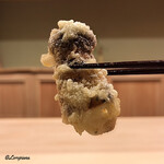 御料理 寺沢 - 松茸の天ぷら