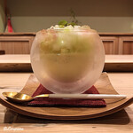 御料理 寺沢 - ﾋﾟｽﾀﾁｵのﾌﾞﾗﾝﾏﾝｼﾞｪ､ｼｬｲﾝﾏｽｶｯﾄ､ﾋﾟｵｰﾈ､幸水梨に紅茶のｼﾞｭﾚ