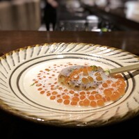 デンクシフロリ - ◆ホタテ　いくら　貝出汁・・目の前で最後にいくらをタップリかけられ、見るからに美味しそう。