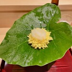 銀座 しのはら - 着せ綿（きせわた）芋の葉