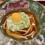 銀座 しのはら - 十割蕎麦 長芋の叩きとうずらの卵