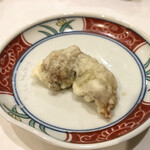 天麩羅 やぎ - 先ほどいただいた大きな蝦夷鮑のウロ！んめっっっちゃ昆布の味してびっくりした！こんな上品なウロ初めて笑　美味しかった！