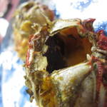 すし豊 - 裏側は黒くなってます。