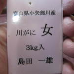 すし豊 - 川ガニの漁師さん。このカニ全部雌です。