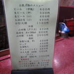 すし豊 - 店内メニュー