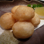 新料理 都留野 - 山芋オランダ　ズームアップ