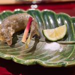 銀座 しのはら - 鮎の唐揚げ