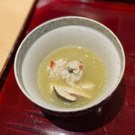 銀座 しのはら - 鱧と松茸　銀杏の摺流し