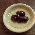 三城 - 蕎麦湯にあわせて甘い花豆