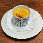 マーロウ ブラザーズコーヒー - ダークラム酒のブリュレプリン(10/17~)＠葉山ボーロがラム酒に浸されてブリュレにイン