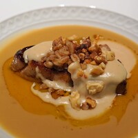 フォリオリーナ・デッラ・ポルタ・フォルトゥーナ - チリメンキャベツのスープとフォアグラ