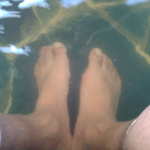 星長豆腐店 - 足湯の中の足！