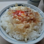 天すけ - 玉子ランチ2（玉子天ぷらをご飯に載せたところ）