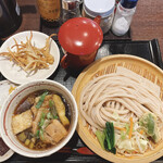 村山 満月うどん - 肉つけうどんとごぼう天