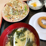 中華料理 鼎 - スープ＆サラダ＆杏仁豆腐