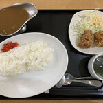 Shokudou Wa-Pu - カレーライス＋鶏の唐揚げ