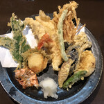 Sankai - 2021/10/20
                        山海おまかせ定食 天ぷらとげそ唐揚げ 1,500円