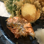 Sankai - 2021/10/20
                山海おまかせ定食 天ぷらとげそ唐揚げ 1,500円