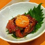 お酒・お惣菜・和食 竜田屋 - H.24.11.22.夜 まぐろユッケ