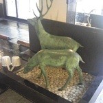 鹿の湯ホテル - お風呂に鹿が！