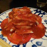 陳麻婆豆腐 - 蒸し鶏とザーサイのトマトソース