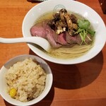 麺屋 六感堂 - 松茸ラーメン＋松茸銀杏ご飯