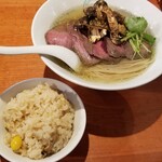 麺屋 六感堂 - 松茸ラーメン＋松茸銀杏ご飯