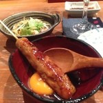 焼鳥かど屋 - 月見つくね。