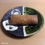 御料理 寺沢 - 菱蟹と香茸の春巻